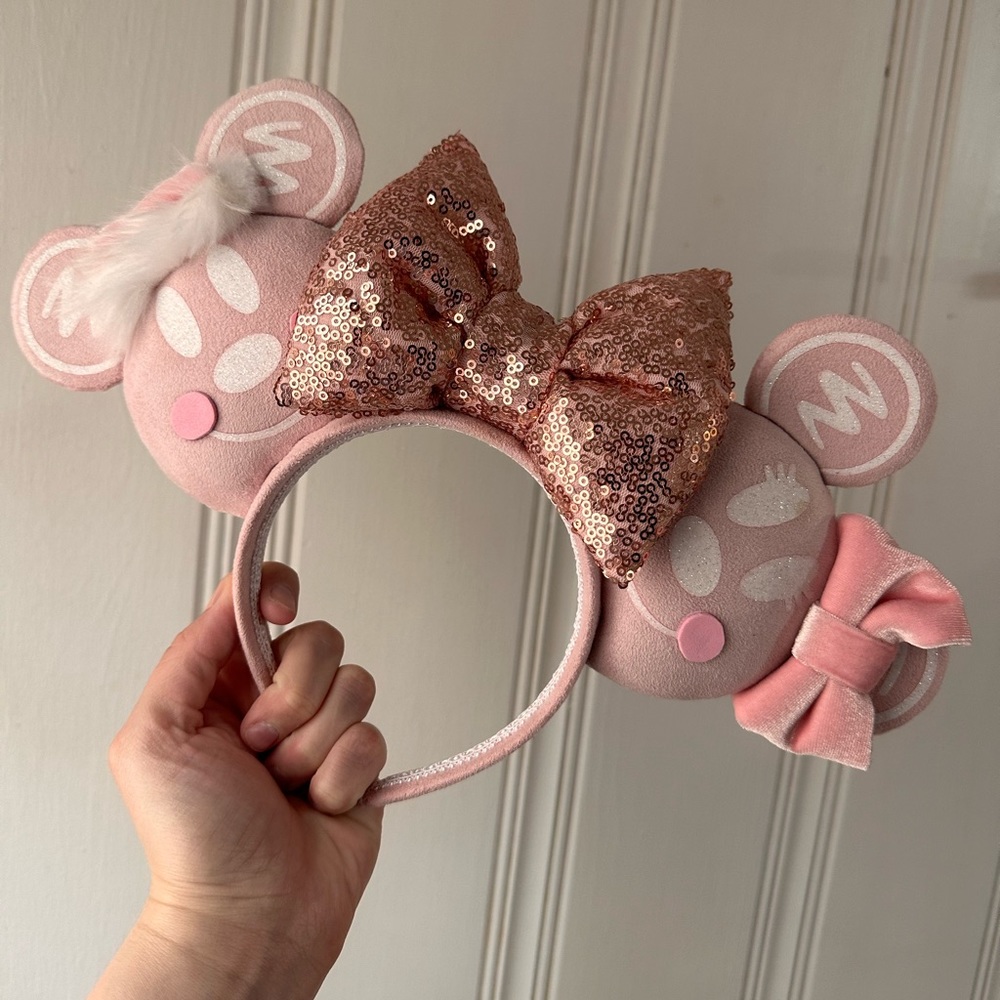 Mickey and Minnie Disney pink Christmas ears